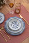 Hermia GBSNES24KY4R3214 Set de Cena de Porcelana de 24 Piezas Apto Lavavajillas y Microondas
